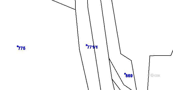 Parcela st. 771/1 v KÚ Netonice, Katastrální mapa