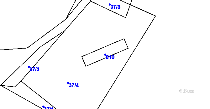 Parcela st. 810 v KÚ Netonice, Katastrální mapa