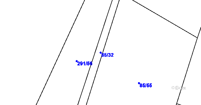 Parcela st. 85/32 v KÚ Netonice, Katastrální mapa