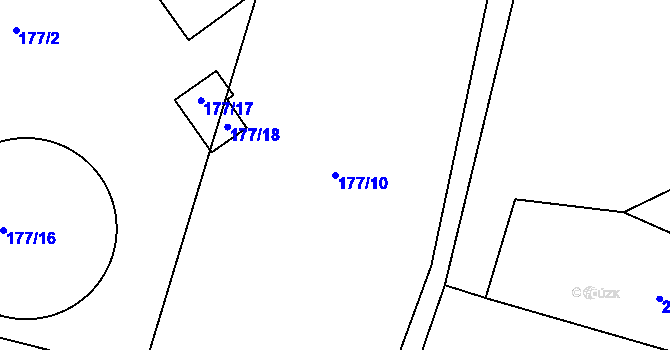 Parcela st. 177/10 v KÚ Netonice, Katastrální mapa