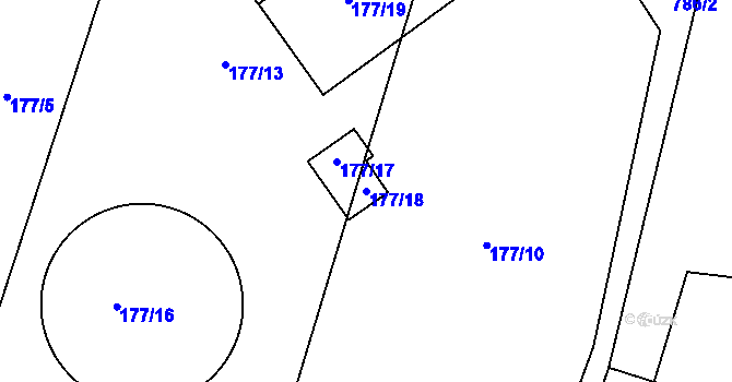 Parcela st. 177/18 v KÚ Netonice, Katastrální mapa