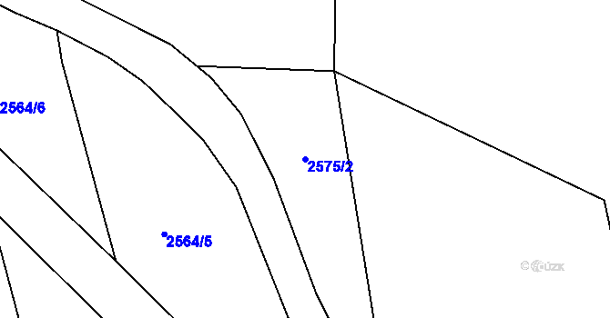 Parcela st. 2575/2 v KÚ Chodeč-Zvíkov, Katastrální mapa