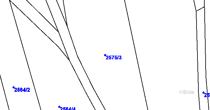 Parcela st. 2575/3 v KÚ Chodeč-Zvíkov, Katastrální mapa