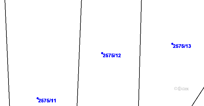 Parcela st. 2575/12 v KÚ Chodeč-Zvíkov, Katastrální mapa