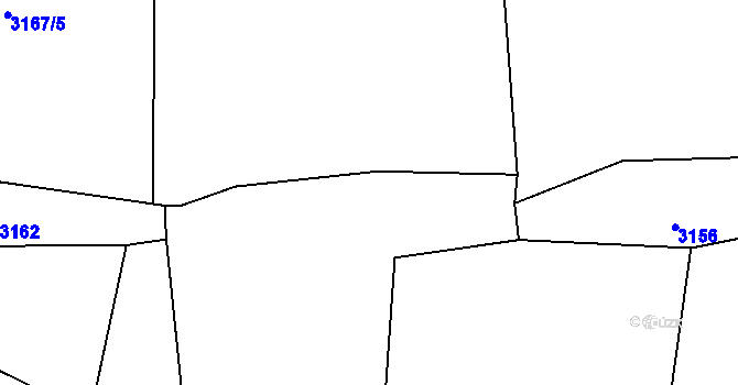 Parcela st. 3167/7 v KÚ Chodeč-Zvíkov, Katastrální mapa