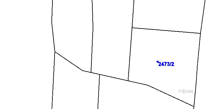 Parcela st. 2473/4 v KÚ Chodeč-Zvíkov, Katastrální mapa