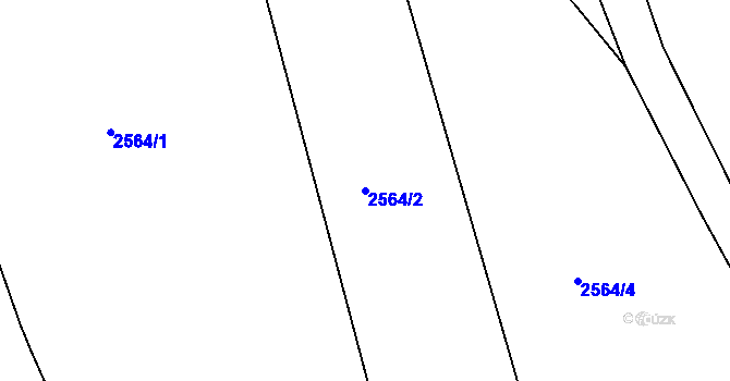 Parcela st. 2564/2 v KÚ Chodeč-Zvíkov, Katastrální mapa