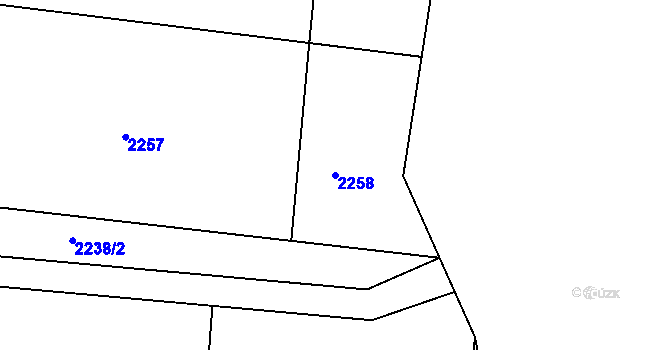 Parcela st. 2258 v KÚ Chodeč-Zvíkov, Katastrální mapa