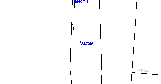 Parcela st. 2473/6 v KÚ Chodeč-Zvíkov, Katastrální mapa