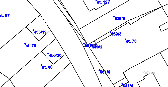 Parcela st. 561/10 v KÚ Netunice, Katastrální mapa