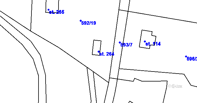 Parcela st. 264 v KÚ Předenice, Katastrální mapa
