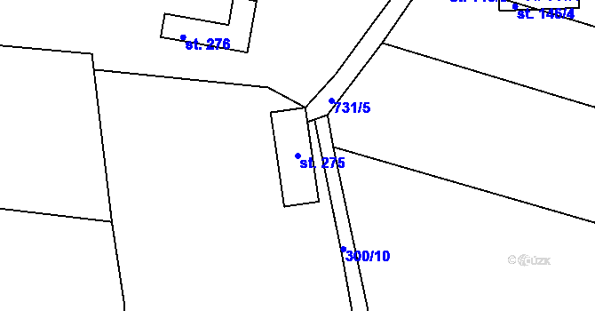 Parcela st. 275 v KÚ Předenice, Katastrální mapa