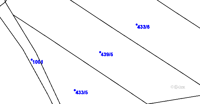 Parcela st. 439/5 v KÚ Předenice, Katastrální mapa