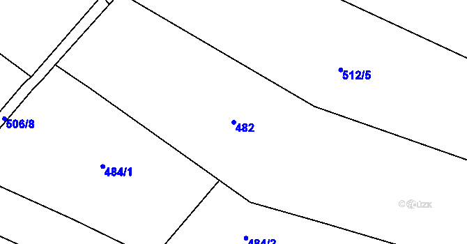 Parcela st. 482 v KÚ Předenice, Katastrální mapa