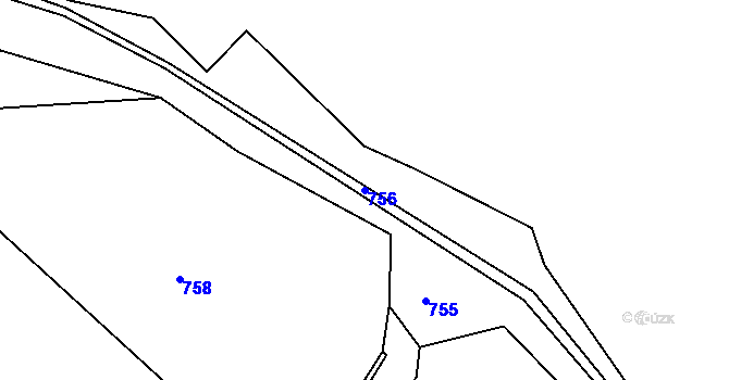 Parcela st. 756 v KÚ Předenice, Katastrální mapa