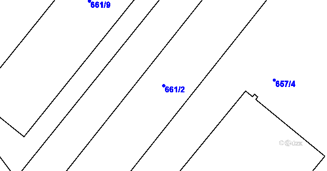 Parcela st. 661/2 v KÚ Netvořice, Katastrální mapa