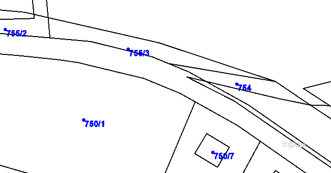 Parcela st. 733/16 v KÚ Netvořice, Katastrální mapa