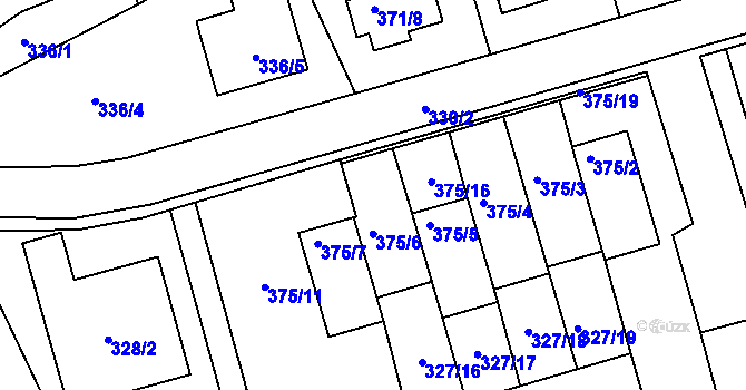 Parcela st. 375/15 v KÚ Netvořice, Katastrální mapa
