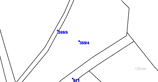 Parcela st. 359/4 v KÚ Neuměř, Katastrální mapa