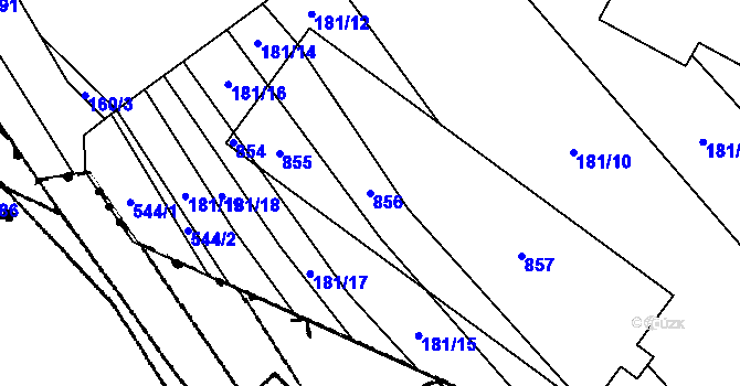 Parcela st. 856 v KÚ Neuměř, Katastrální mapa