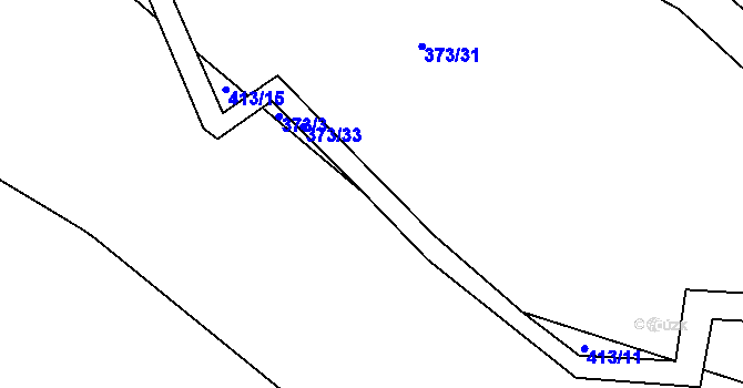 Parcela st. 373/34 v KÚ Všekary, Katastrální mapa