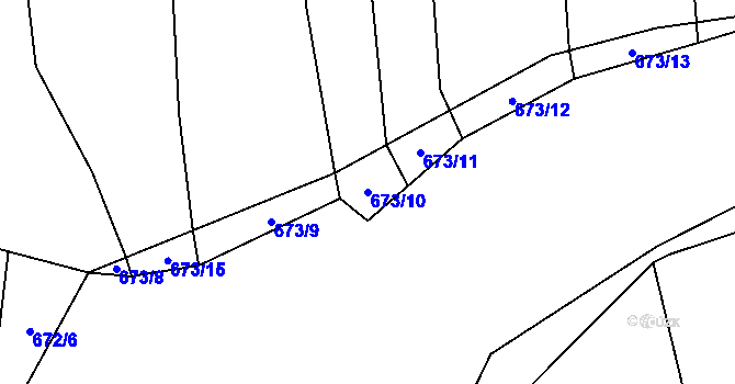 Parcela st. 673/10 v KÚ Všekary, Katastrální mapa