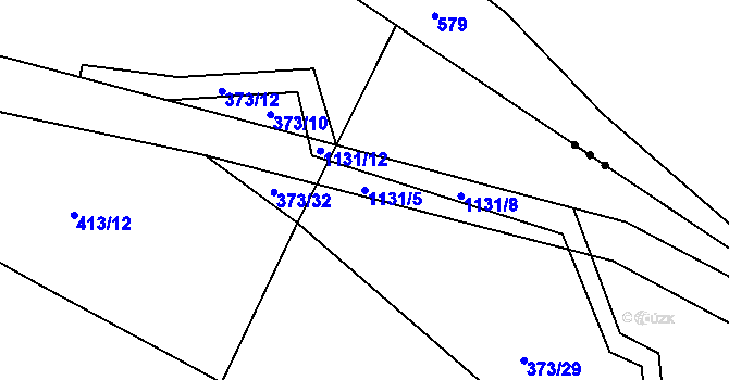 Parcela st. 1131/5 v KÚ Všekary, Katastrální mapa
