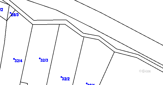 Parcela st. 32/5 v KÚ Neuměřice, Katastrální mapa