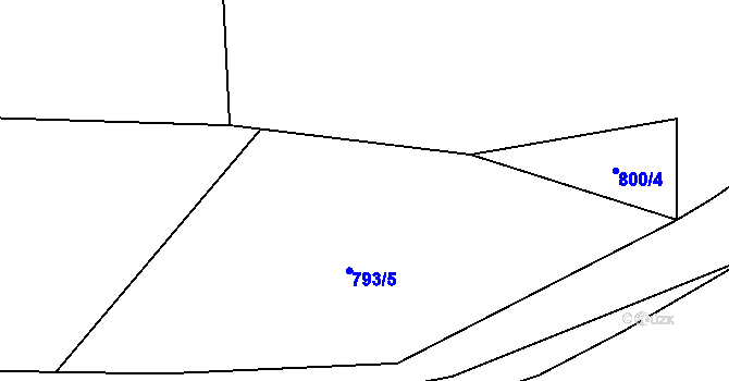 Parcela st. 793/2 v KÚ Neumětely, Katastrální mapa