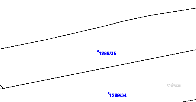 Parcela st. 1289/35 v KÚ Neumětely, Katastrální mapa