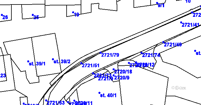 Parcela st. 2721/79 v KÚ Nevcehle, Katastrální mapa