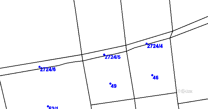 Parcela st. 2724/5 v KÚ Nevcehle, Katastrální mapa