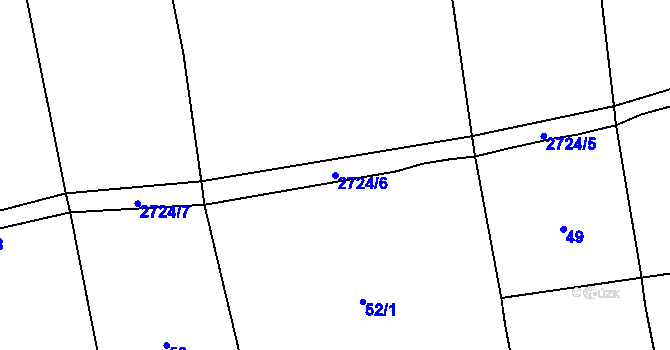 Parcela st. 2724/6 v KÚ Nevcehle, Katastrální mapa