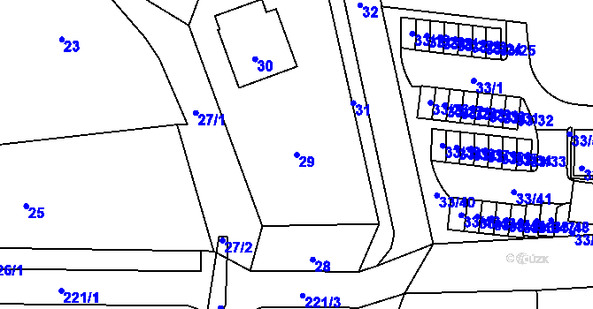 Parcela st. 29 v KÚ Neveklov, Katastrální mapa