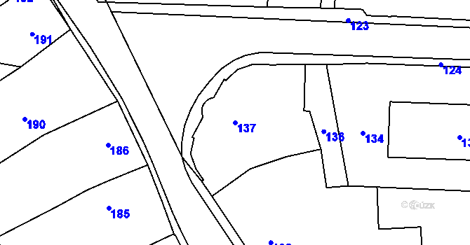 Parcela st. 137 v KÚ Neveklov, Katastrální mapa