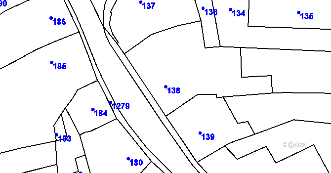 Parcela st. 138 v KÚ Neveklov, Katastrální mapa
