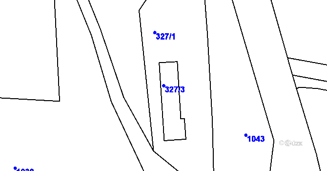 Parcela st. 327/3 v KÚ Neveklov, Katastrální mapa