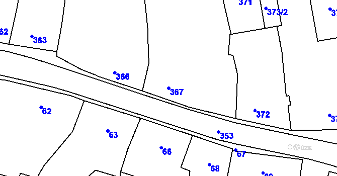 Parcela st. 367 v KÚ Neveklov, Katastrální mapa