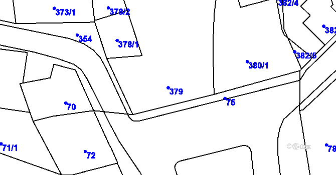 Parcela st. 379 v KÚ Neveklov, Katastrální mapa