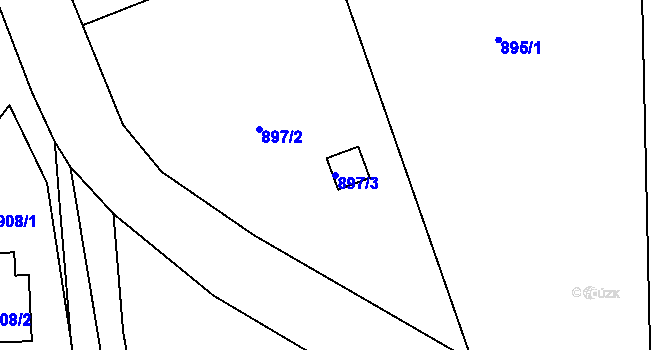 Parcela st. 897/3 v KÚ Neveklov, Katastrální mapa