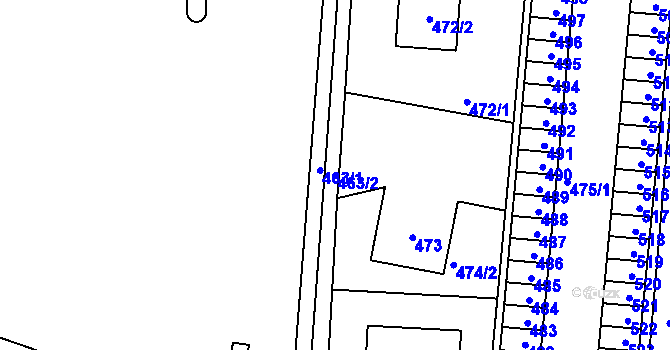 Parcela st. 463/2 v KÚ Neveklov, Katastrální mapa