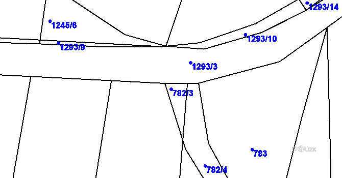 Parcela st. 782/3 v KÚ Neveklov, Katastrální mapa