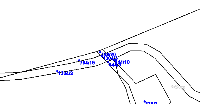 Parcela st. 794/20 v KÚ Neveklov, Katastrální mapa