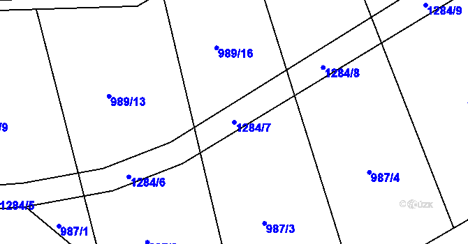 Parcela st. 1284/7 v KÚ Neveklov, Katastrální mapa