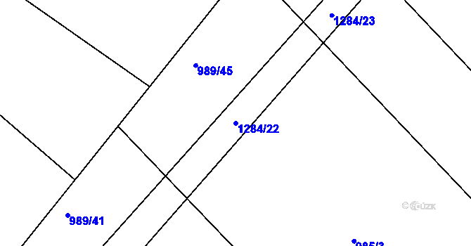 Parcela st. 1284/22 v KÚ Neveklov, Katastrální mapa
