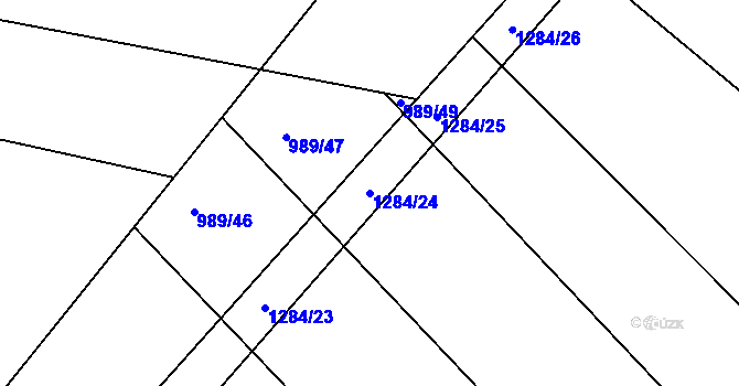 Parcela st. 1284/24 v KÚ Neveklov, Katastrální mapa