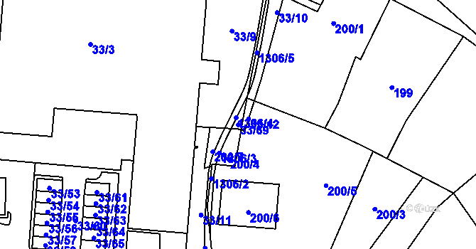 Parcela st. 33/69 v KÚ Neveklov, Katastrální mapa