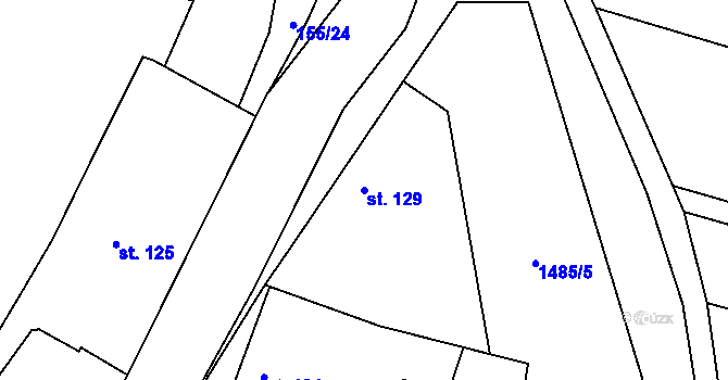 Parcela st. 129 v KÚ Nevězice, Katastrální mapa