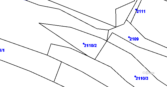 Parcela st. 2110/2 v KÚ Nevězice, Katastrální mapa