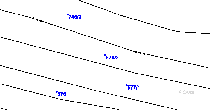 Parcela st. 578/2 v KÚ Nevězice, Katastrální mapa